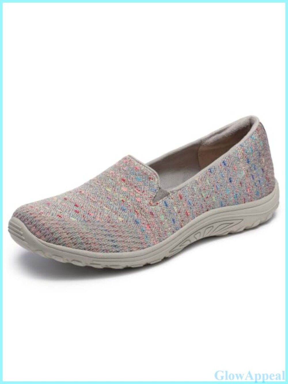 Skechers Women's Raggae Fest Wicker Slip-On Shoe Comfort Knit Memory Foam Casual